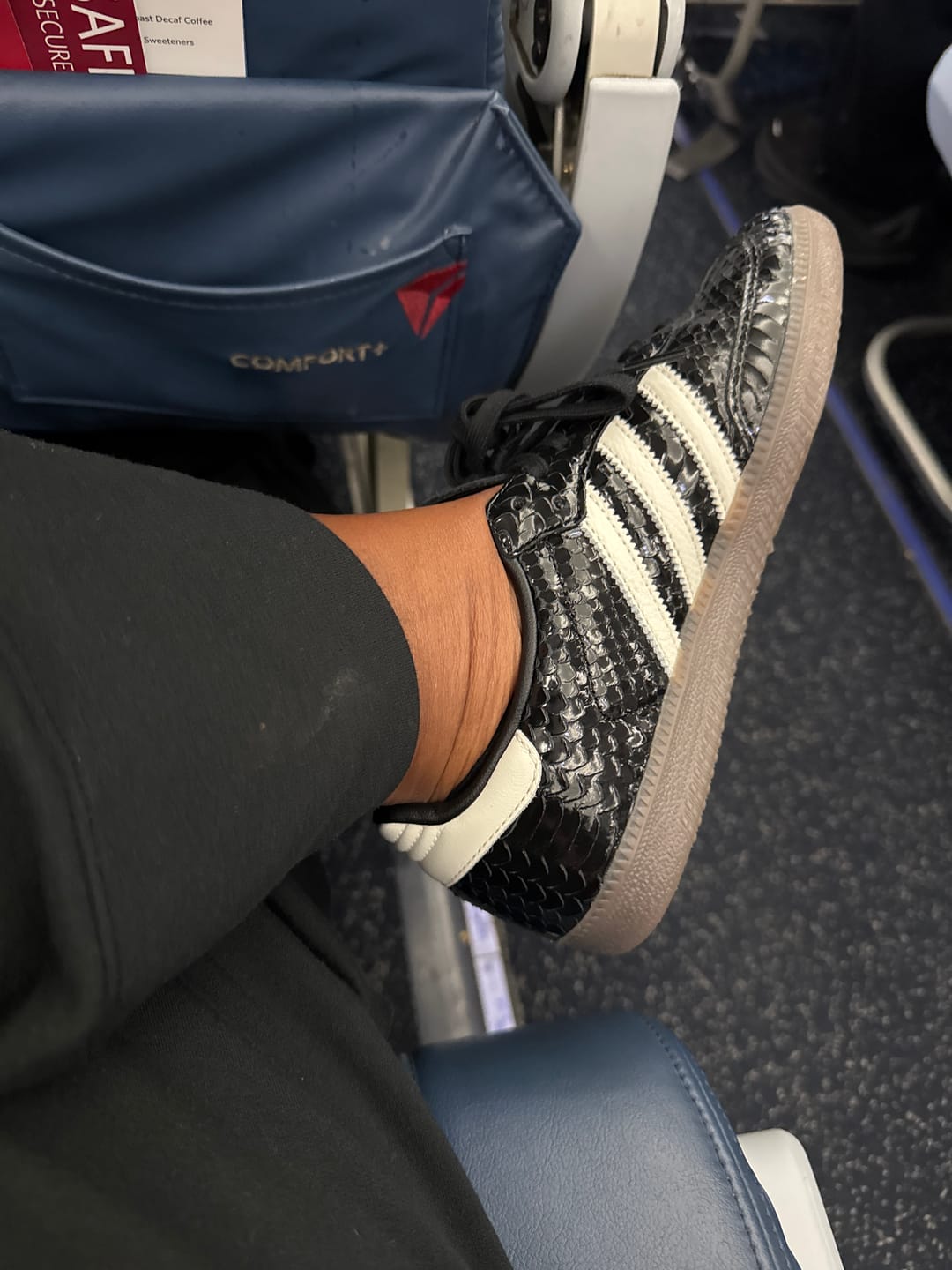 Customer photo review of adidas Samba OG Patent Snakeskin Black Off White Women's