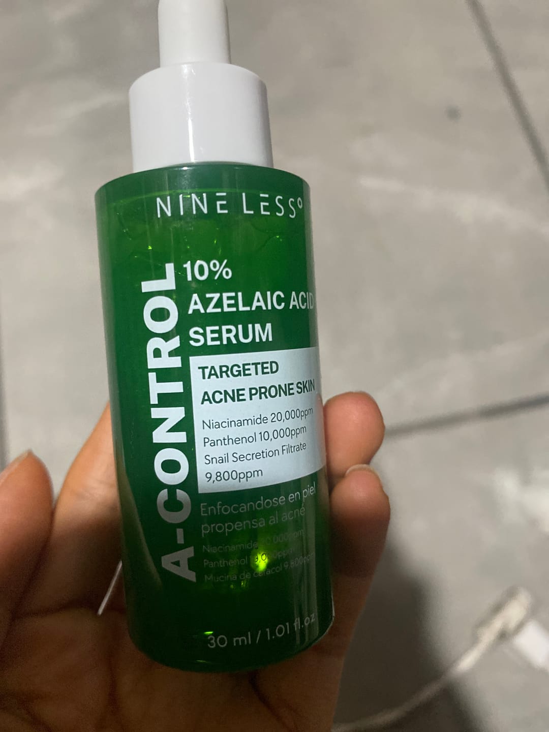 Customer photo review of A-control 10% Azelaic Acid Serum