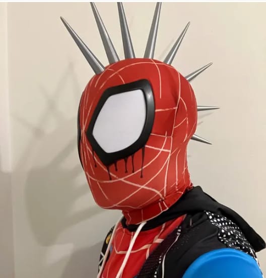 Customer photo review of Spider-Man: Across the Spider-Verse Spider-Punk Mask