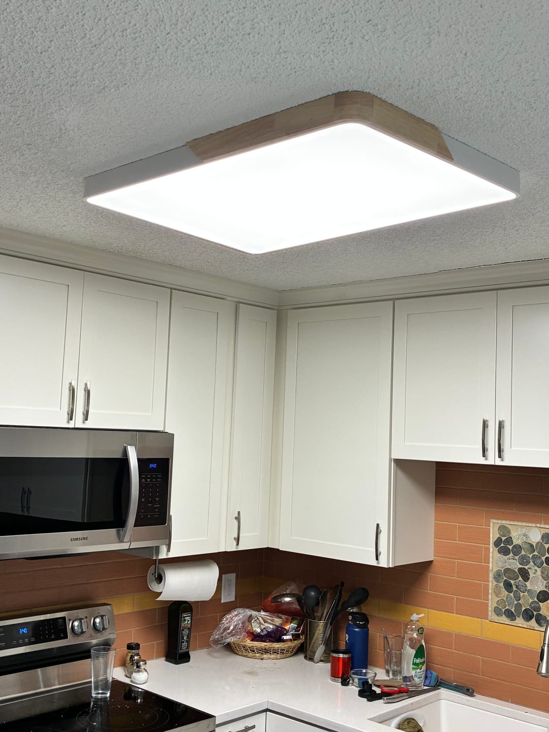 Customer photo review of Rectangle LED Flush Mount Light