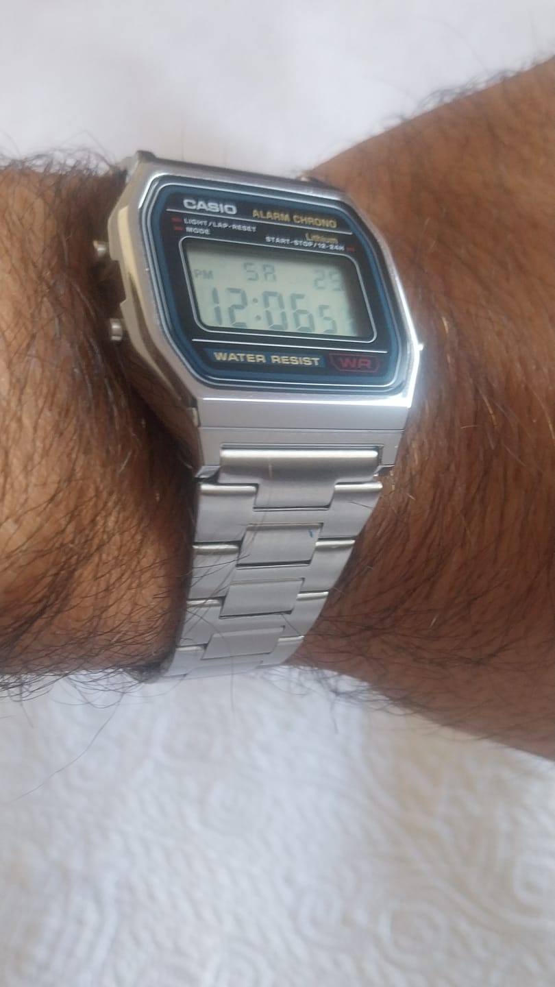 Customer photo review of Reloj Casio Vintage A158WA-1JH Azul/Plateado JDM