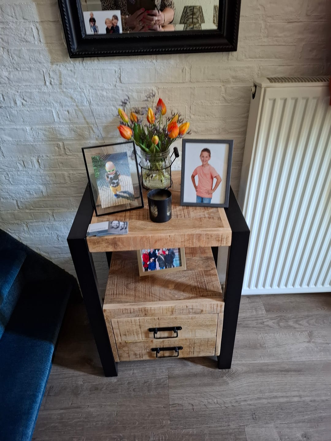 Customer photo review of Mango Houten Nachtkastje Britt | 50x40x70cm Tijdloos & Handgemaakt Design