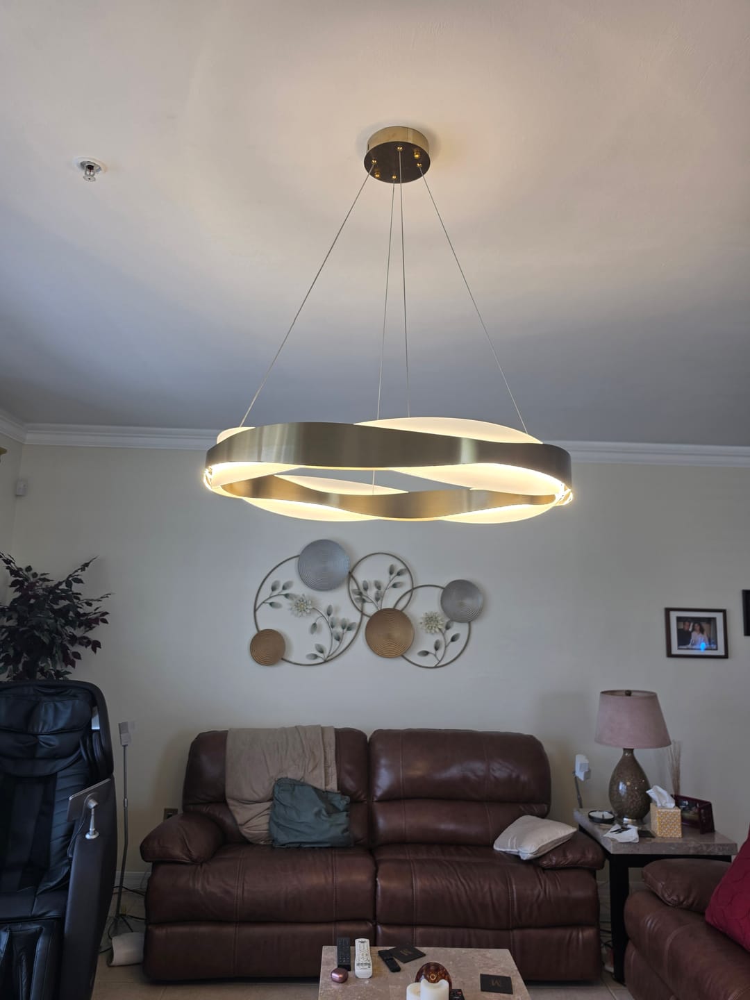 Customer photo review of WOMO Wave Circular LED Chandelier-WM2195