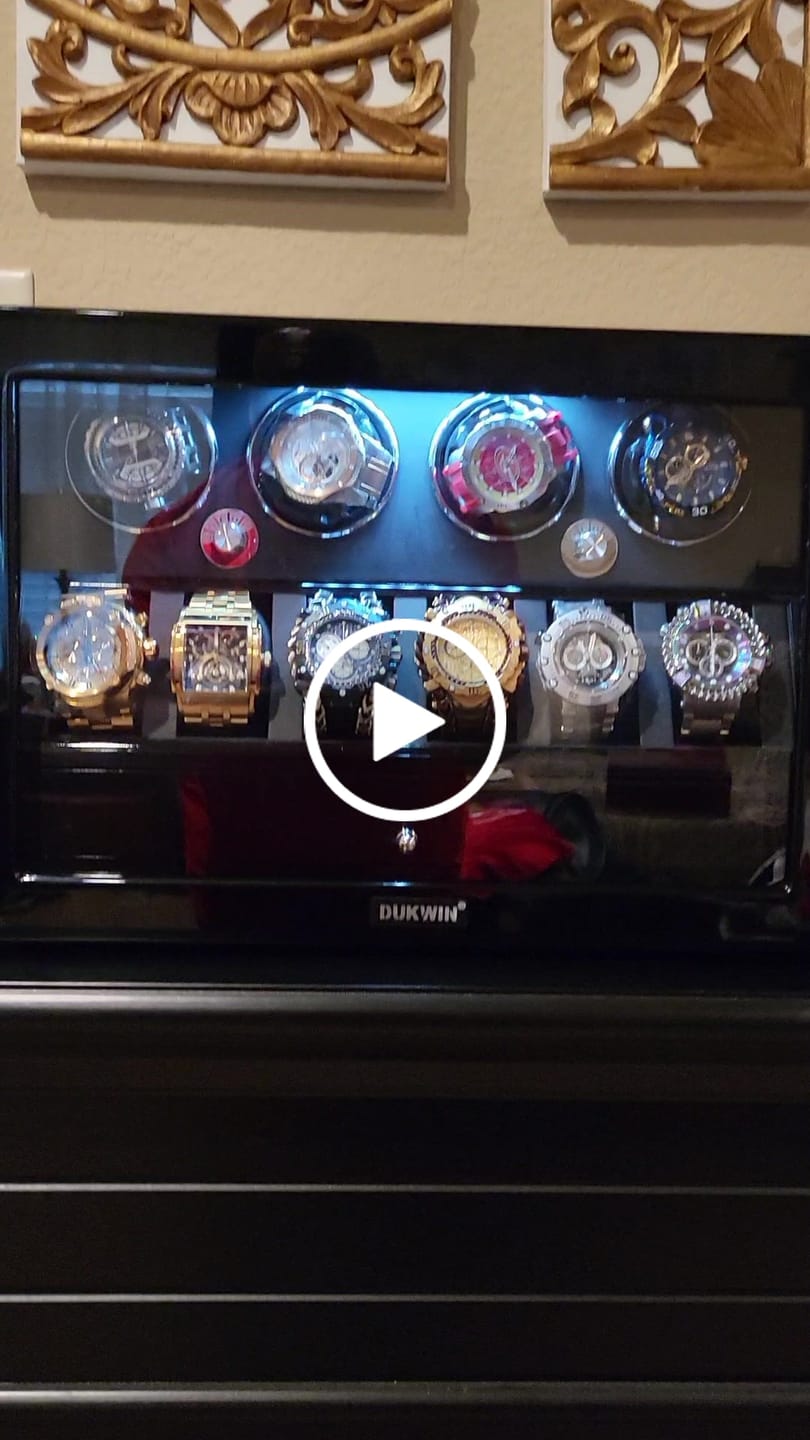 Customer video review of 4 Watch Winders for Automatic Watches with 6 Watches Display Organizer