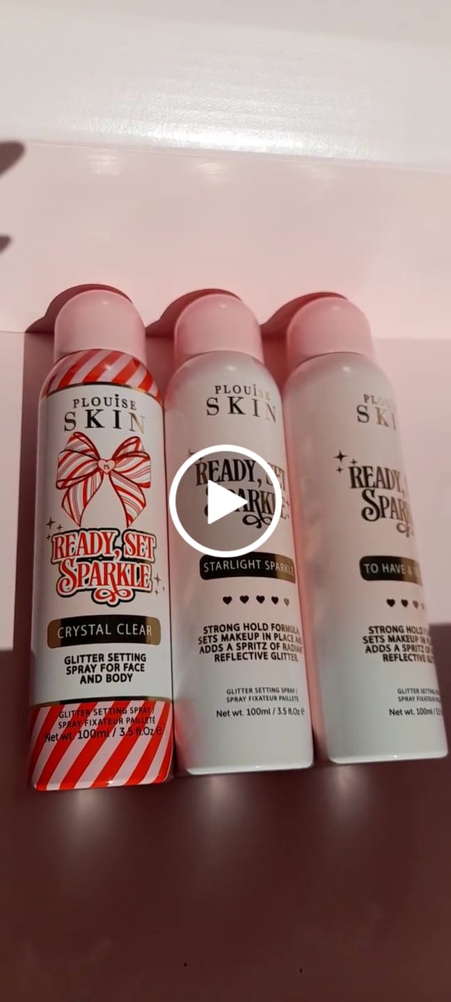 Customer video review of Ready Set Sparkle Glitter Setting Spray Trio