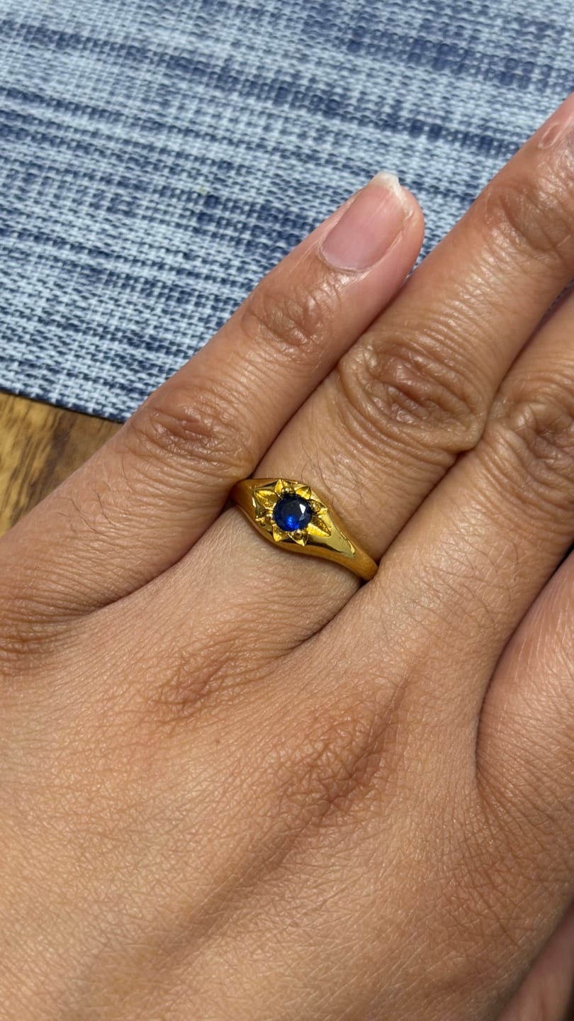 Customer photo review of Celestial Blue Star Ring
