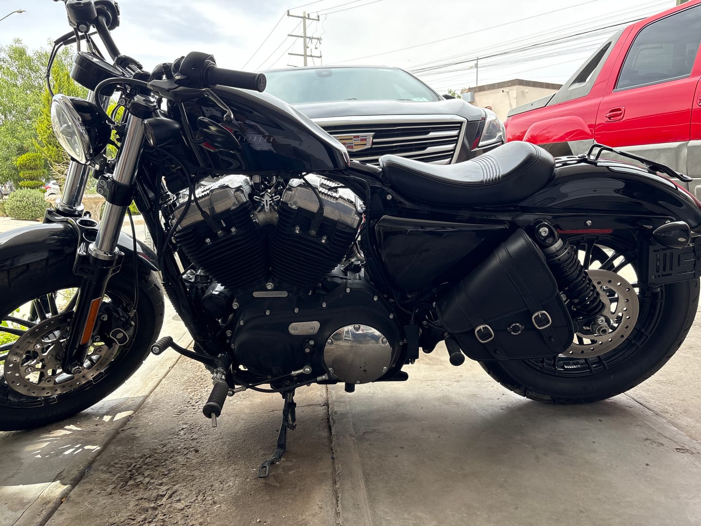 Customer photo review of 3L - Crafted Harley Sportster Specific Motorcycle Swing Arm Bag