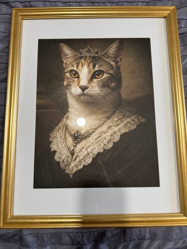 Customer photo review of The Queen - Custom Pet Portrait