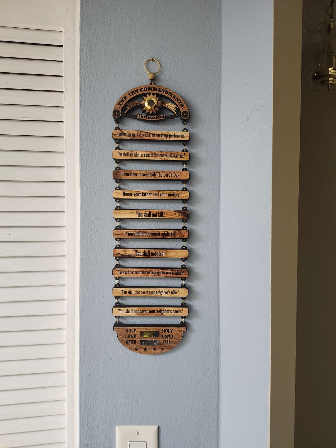 Customer photo review of Ten Commandments from the Holy Land Wall Hanging