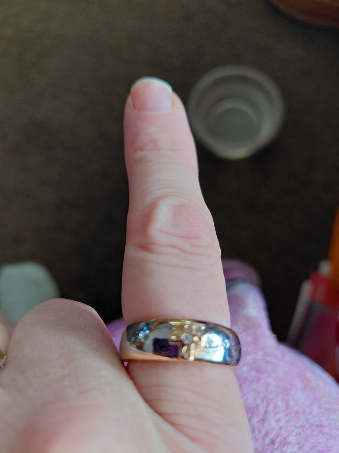 Customer photo review of FREE Today: Modern Style Two-tone Gold Cross Alloy Ring-With God All Things Are Possible