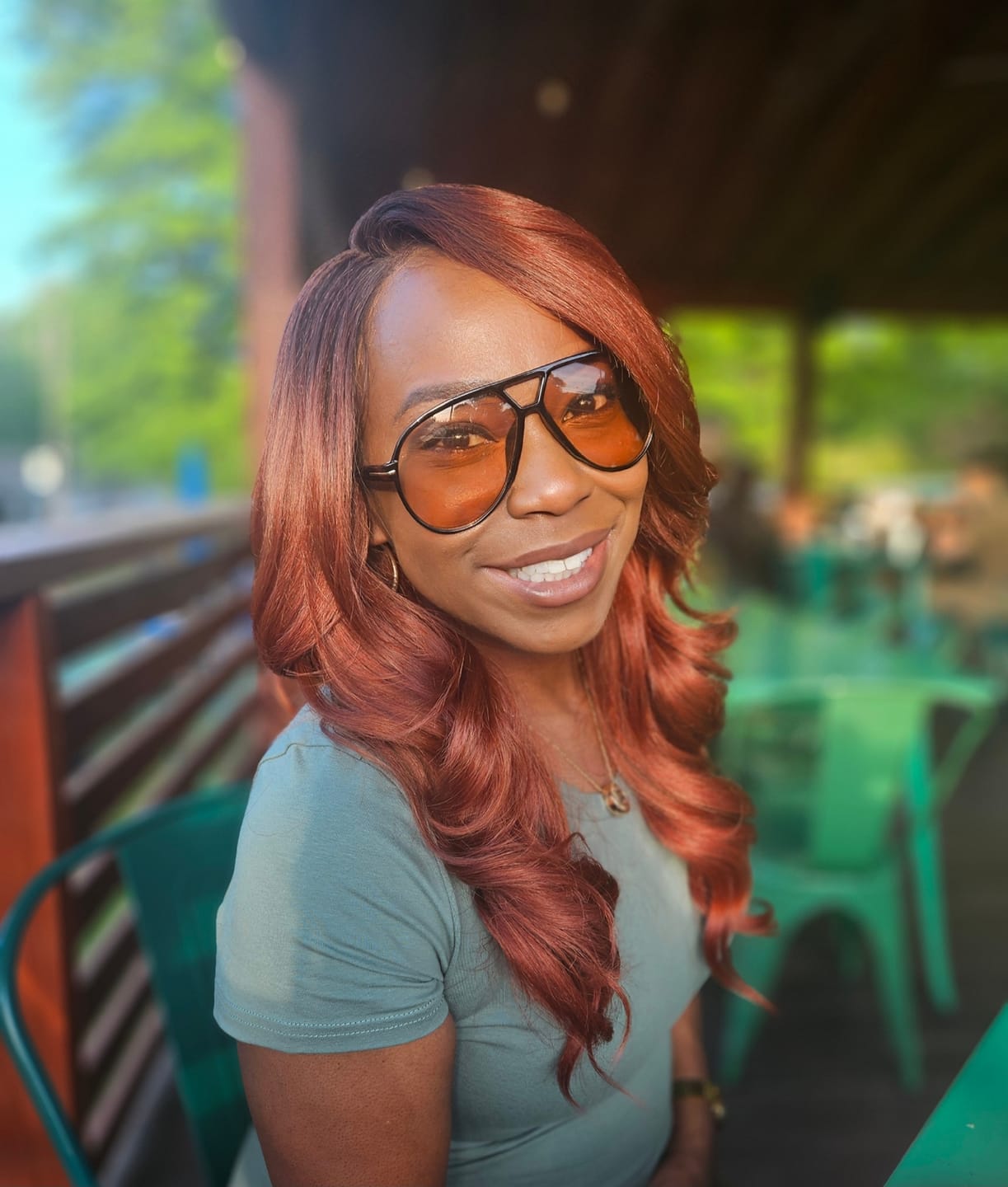 Customer photo review of Outre Melted Hairline 2x5 HD Lace Front Wig - BEGONIA