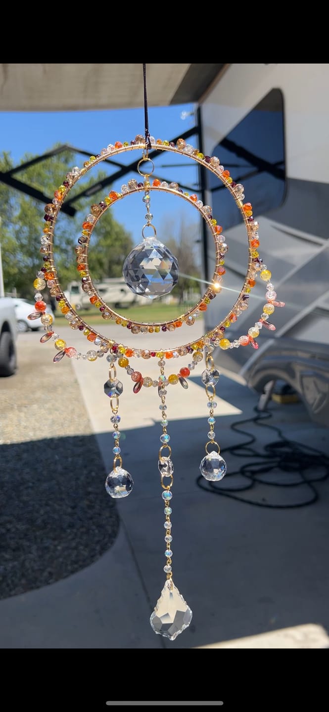 Customer photo review of 5 Suncatcher Tutorials Bundle – DIY Crystal Designs + Materials Guide