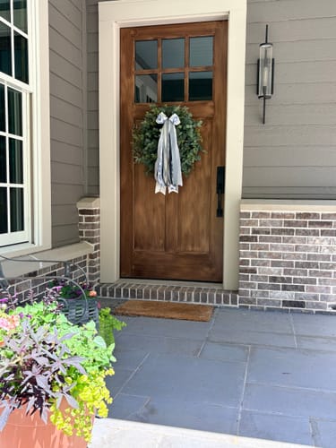 Customer photo review of Sea Breeze Ikat Wreath Ribbon