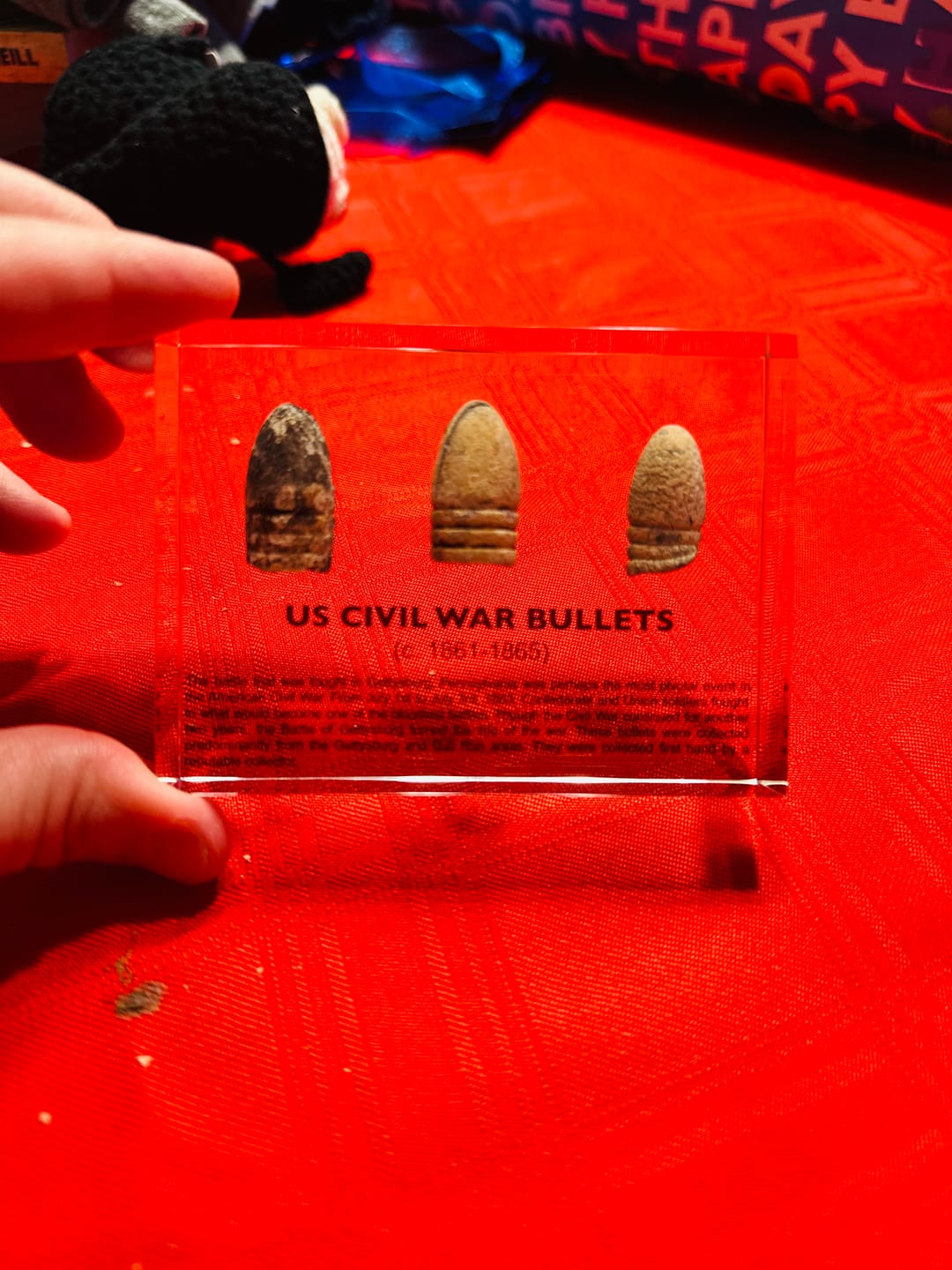 Customer photo review of Civil War Bullets Artifact Display