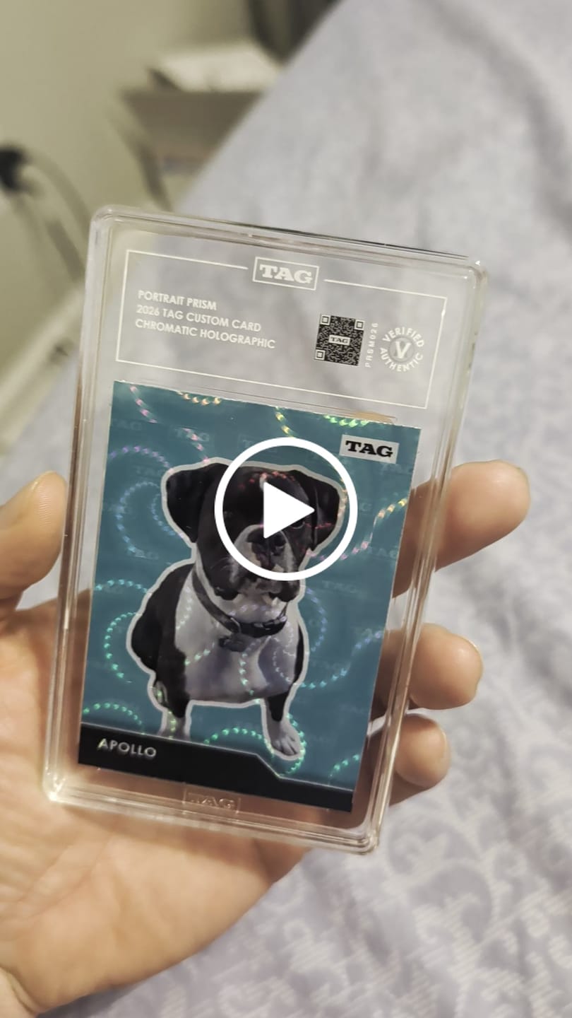 Customer video review of TAG Custom Card | Pet Portrait Prism