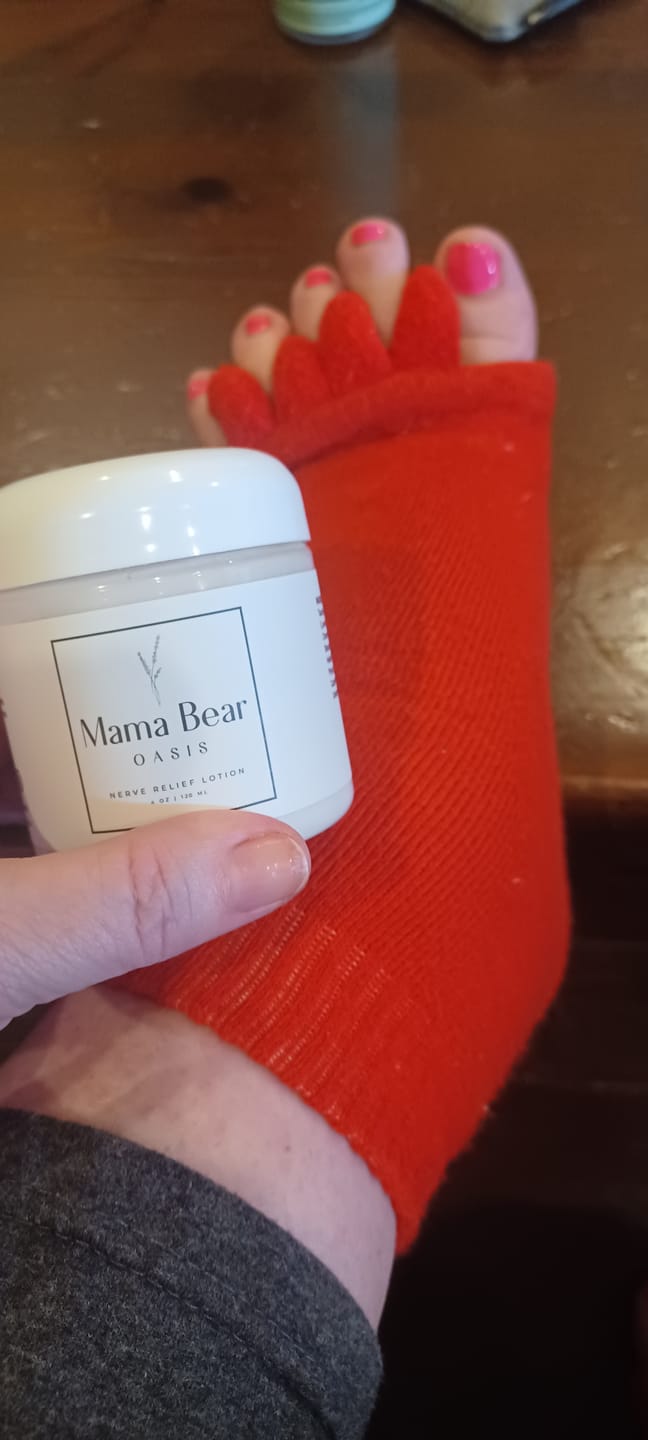 Customer photo review of The Original Mama Bear Nerve Relief Lotion