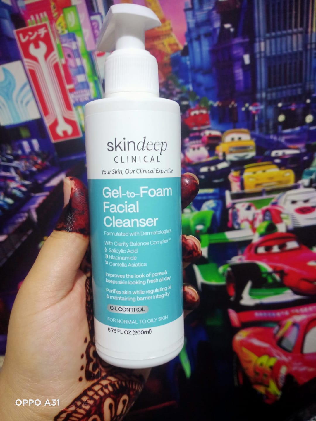 Customer photo review of Gel-to-Foam Facial Cleanser