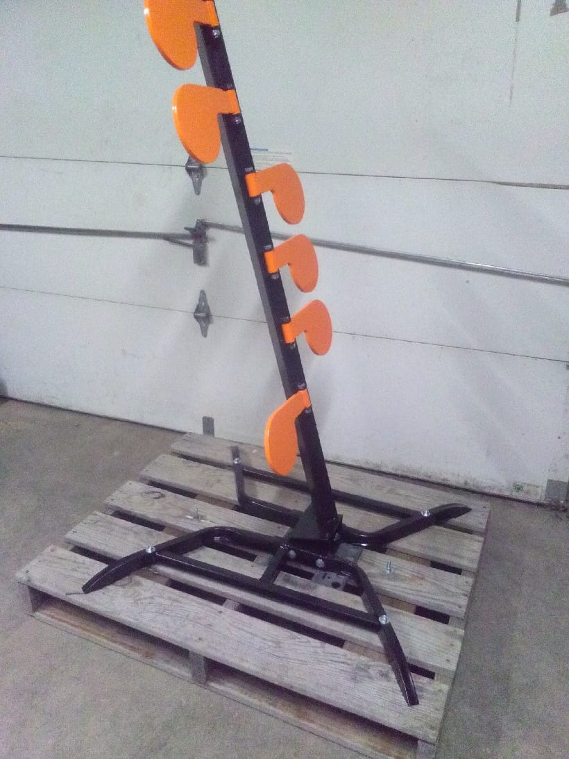 Customer photo review of 6" x 3/8" AR500 Steel Target Dueling Tree Stand