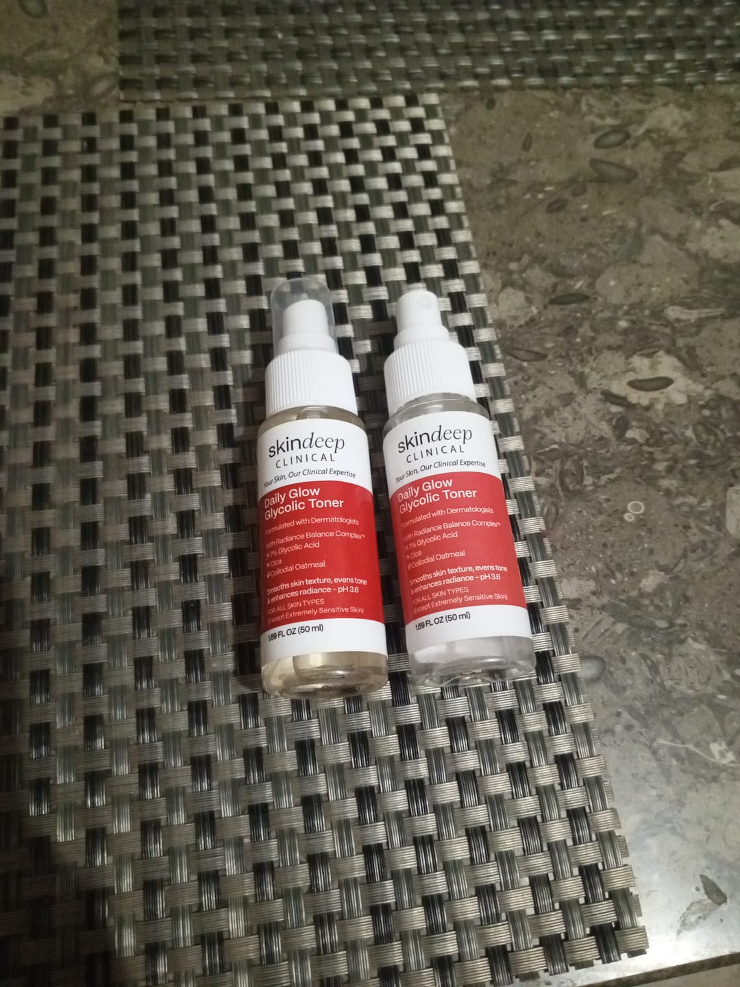 Customer photo review of Daily Glow Glycolic Toner