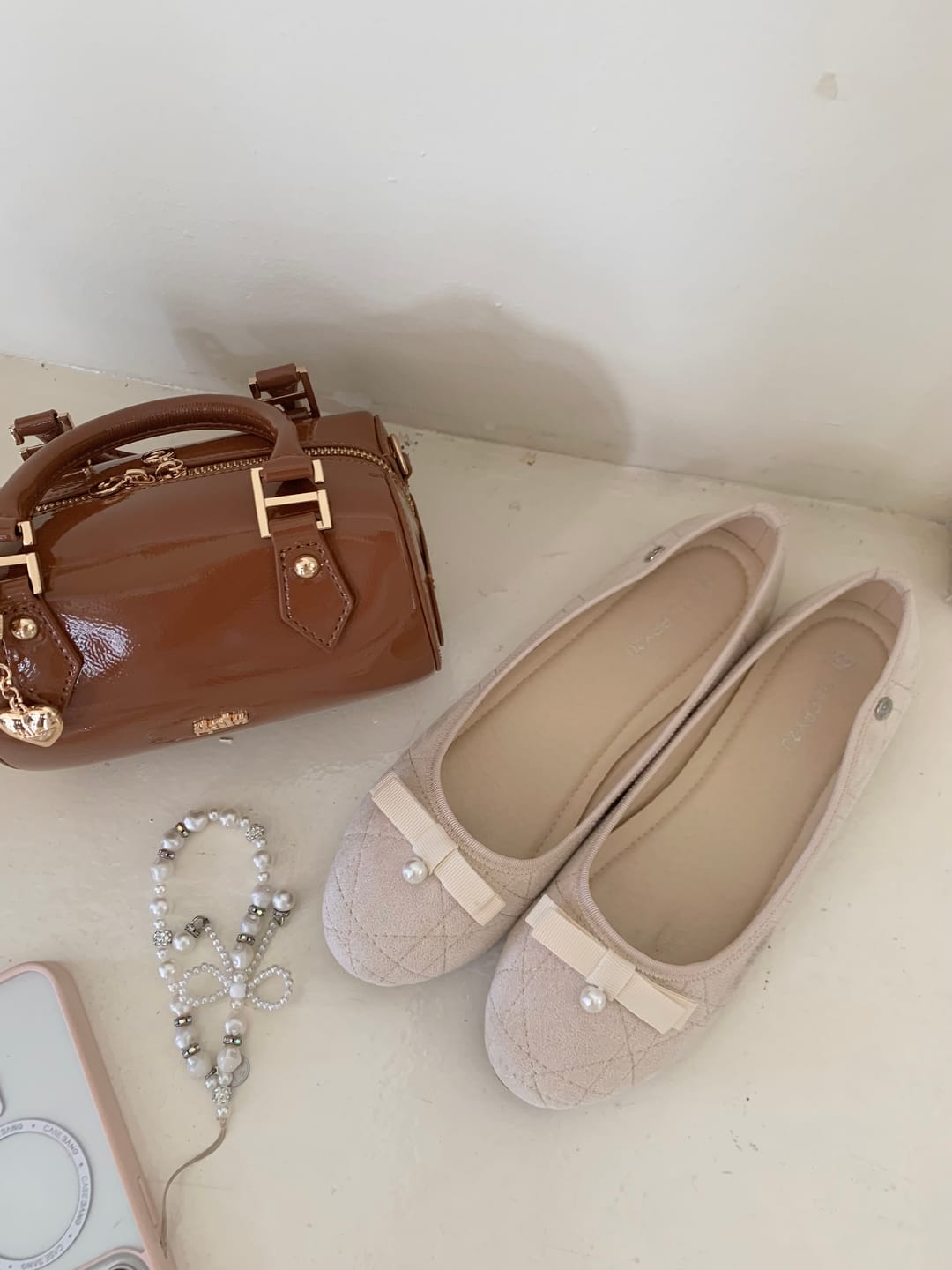 Customer photo review of Harper Suede Bow Flats