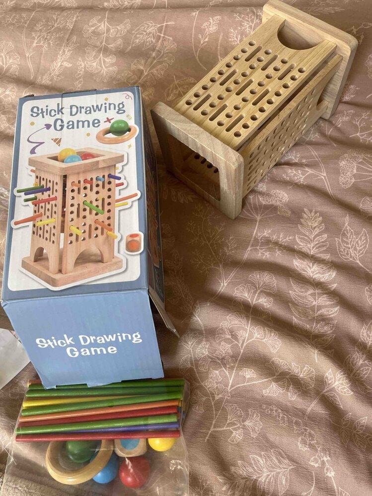 Customer photo review of Marvin’s Montessori Stick Tower Game