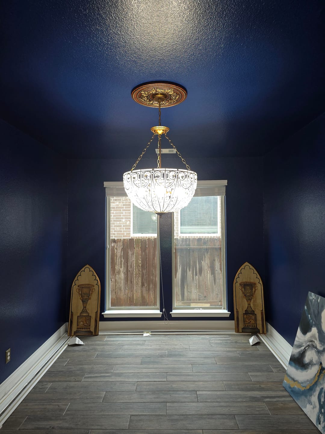 Customer photo review of Luxe Moroccan Antique Bronze Crystal Round Cage Chandelier