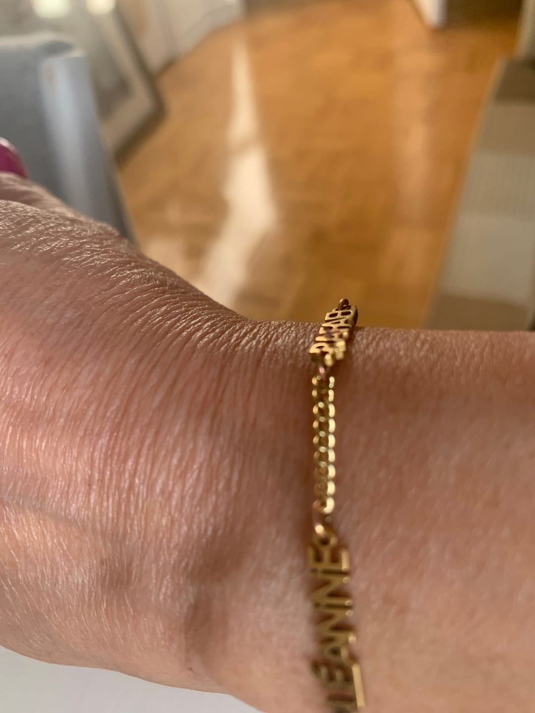 Customer photo review of Custom Name Bracelet
