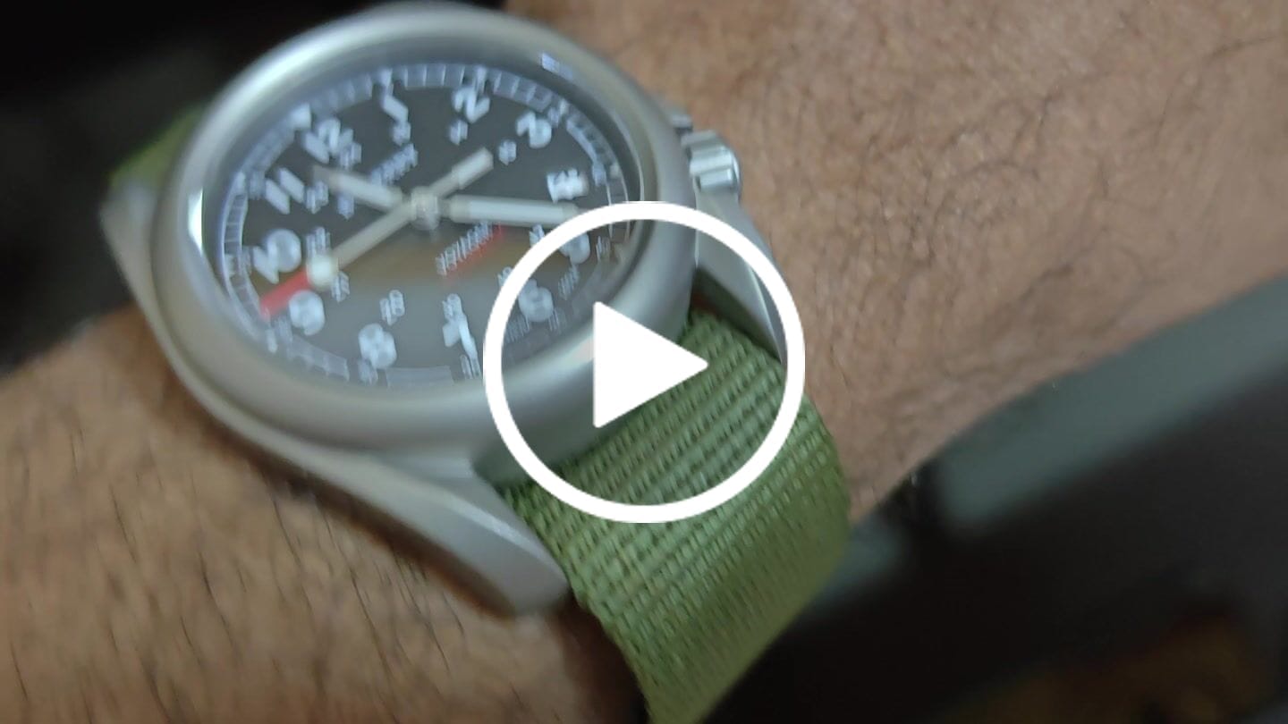 Customer video review of VOYAGER - 100M Waterproof Titanium Automatic Field Watch | Black/ArmyGreen