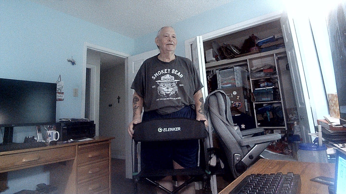 Customer photo review of KLD-9212 All Terrain Dual-Brake Rollator Walker 12" Wheels