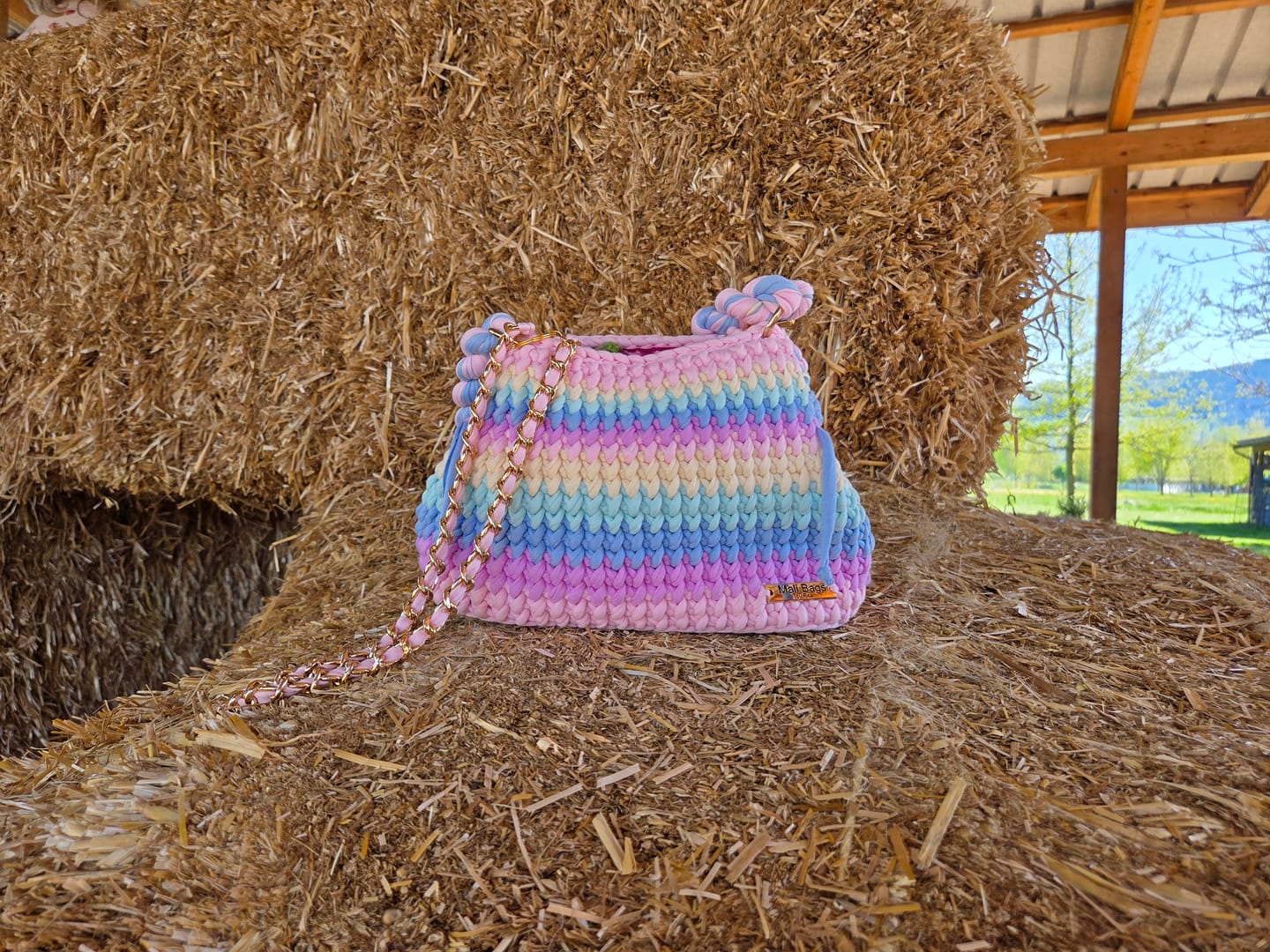Customer photo review of Carmen pastel handbag