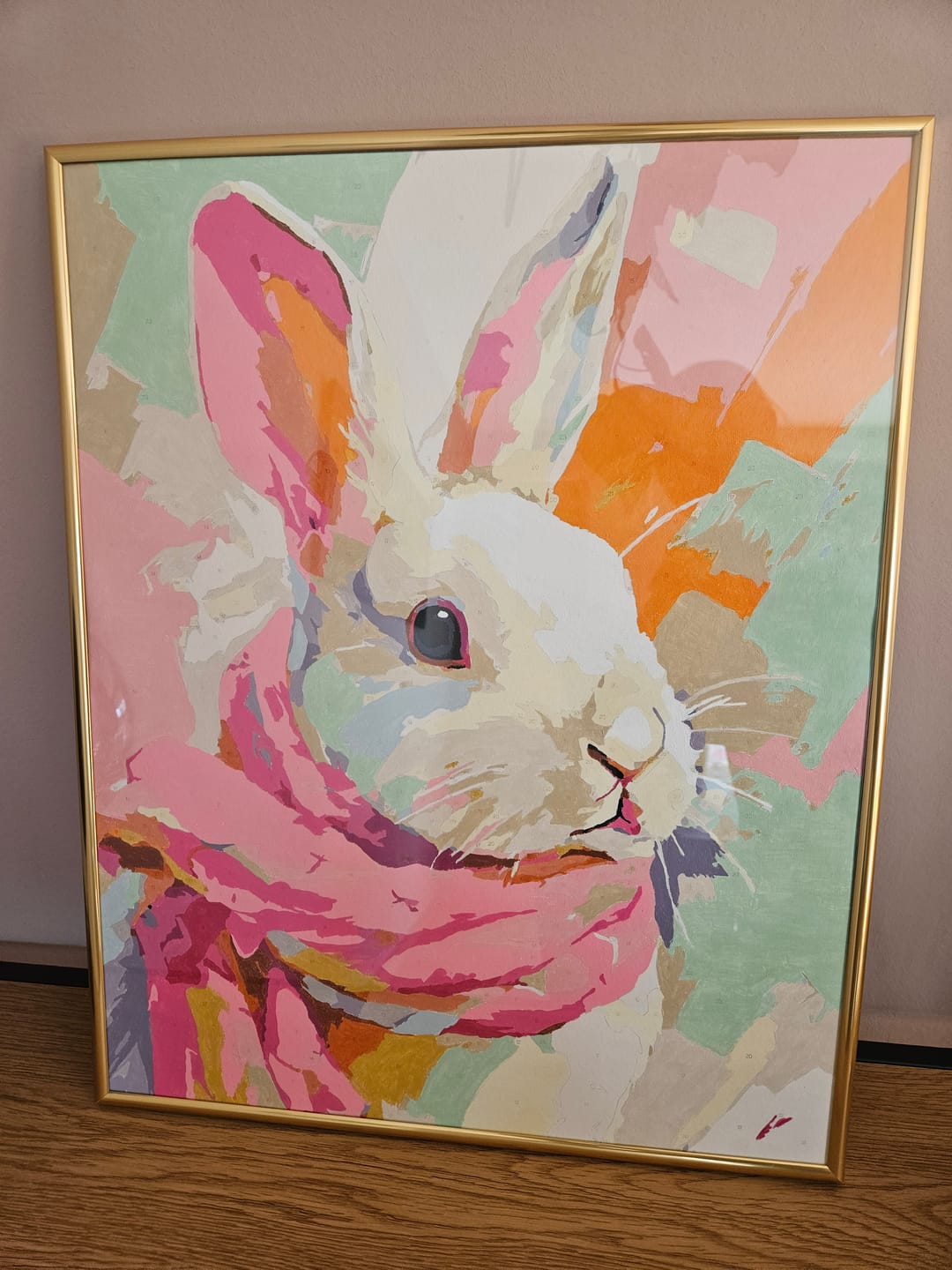 Customer photo review of Malen nach Zahlen - Pastellhase