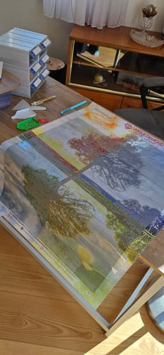 Customer photo review of 5D Diamond Painting – Vier Jahreszeiten Baum