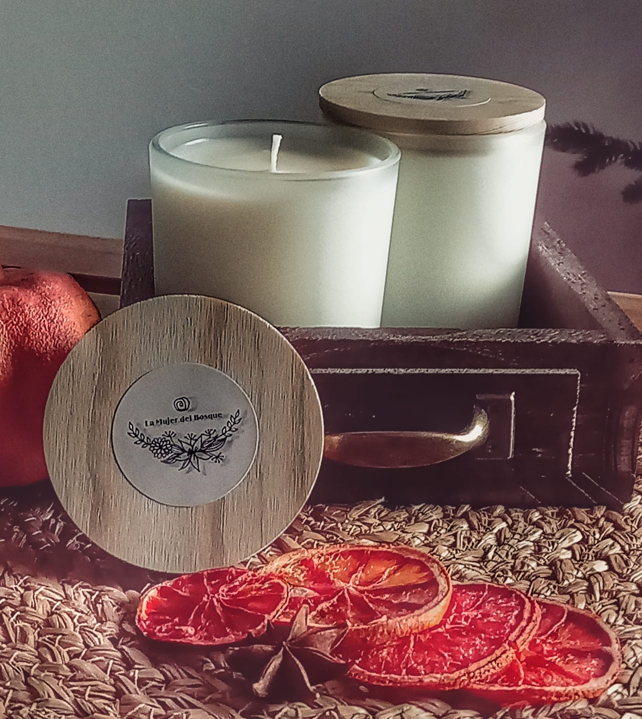 Customer photo review of Tapa de madera natural para Velas