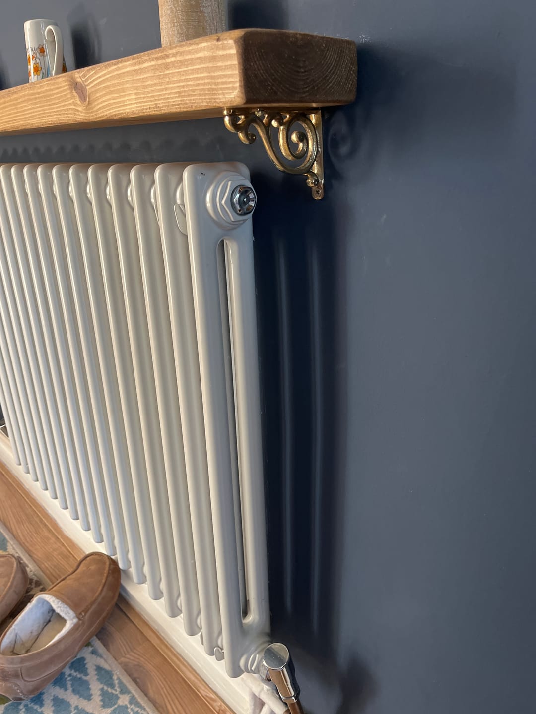 Customer photo review of 4 Inch Edwardian Brass Shelf Bracket
