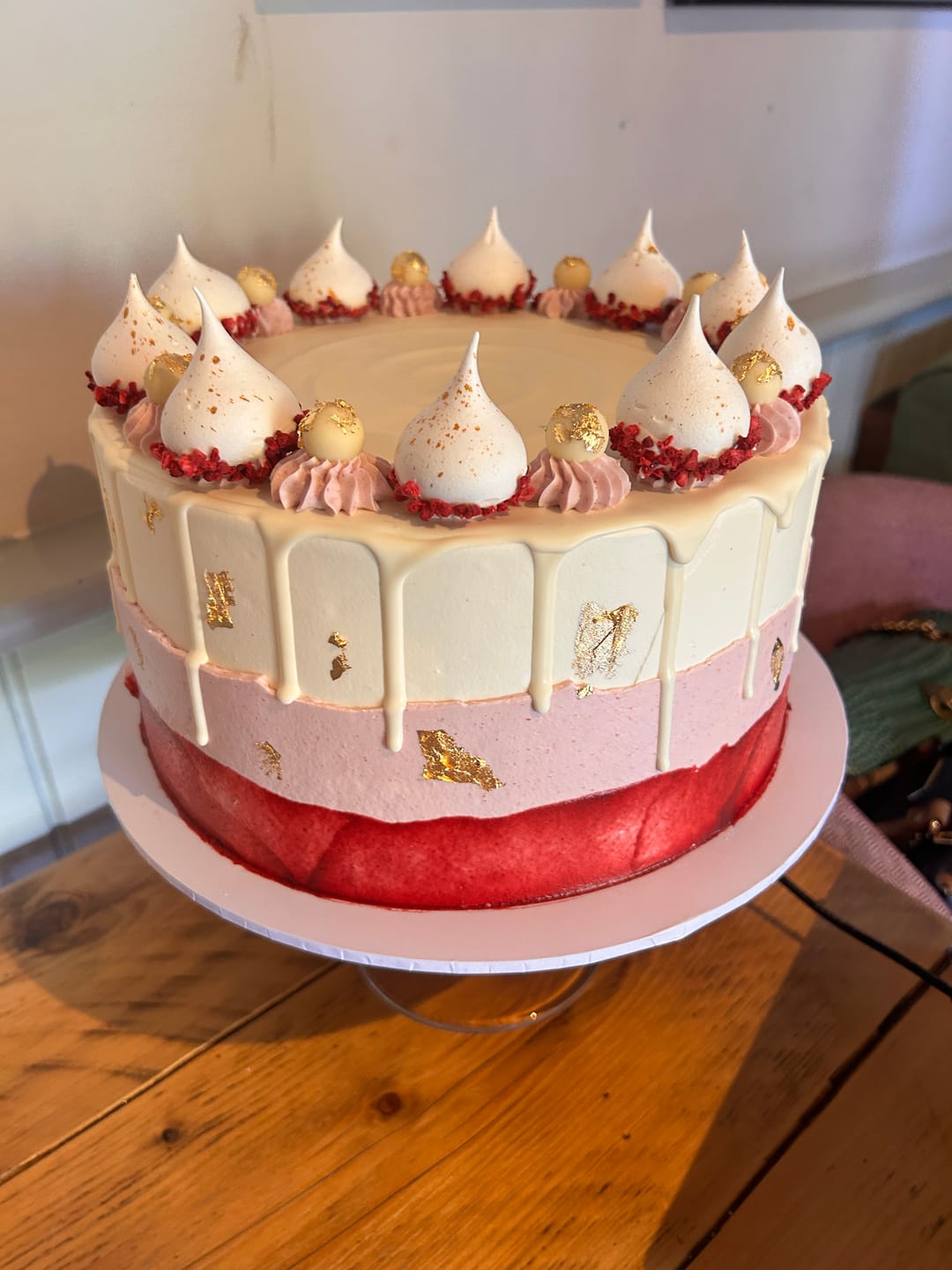 Customer photo review of Raspberry & White Chocolate Cake