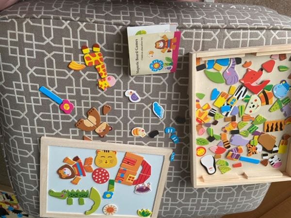 Customer photo review of Zeichentafel Kinder 2in1 | Magnettafel und Kreidetafel