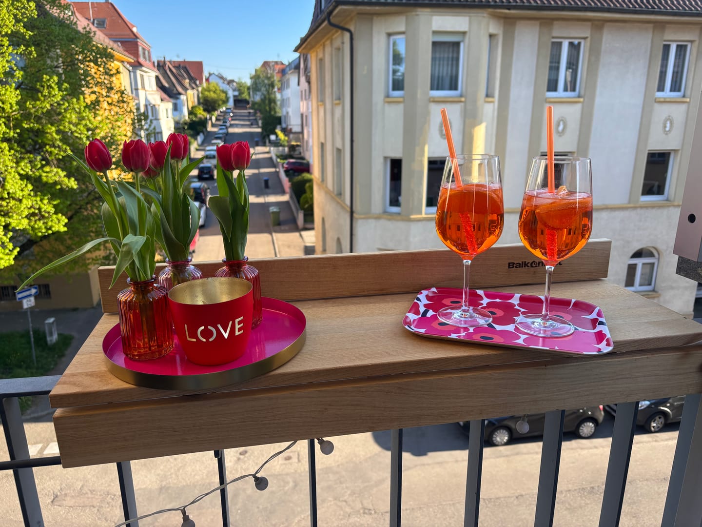 Customer photo review of Balkonzeit Bar aus Massivholz