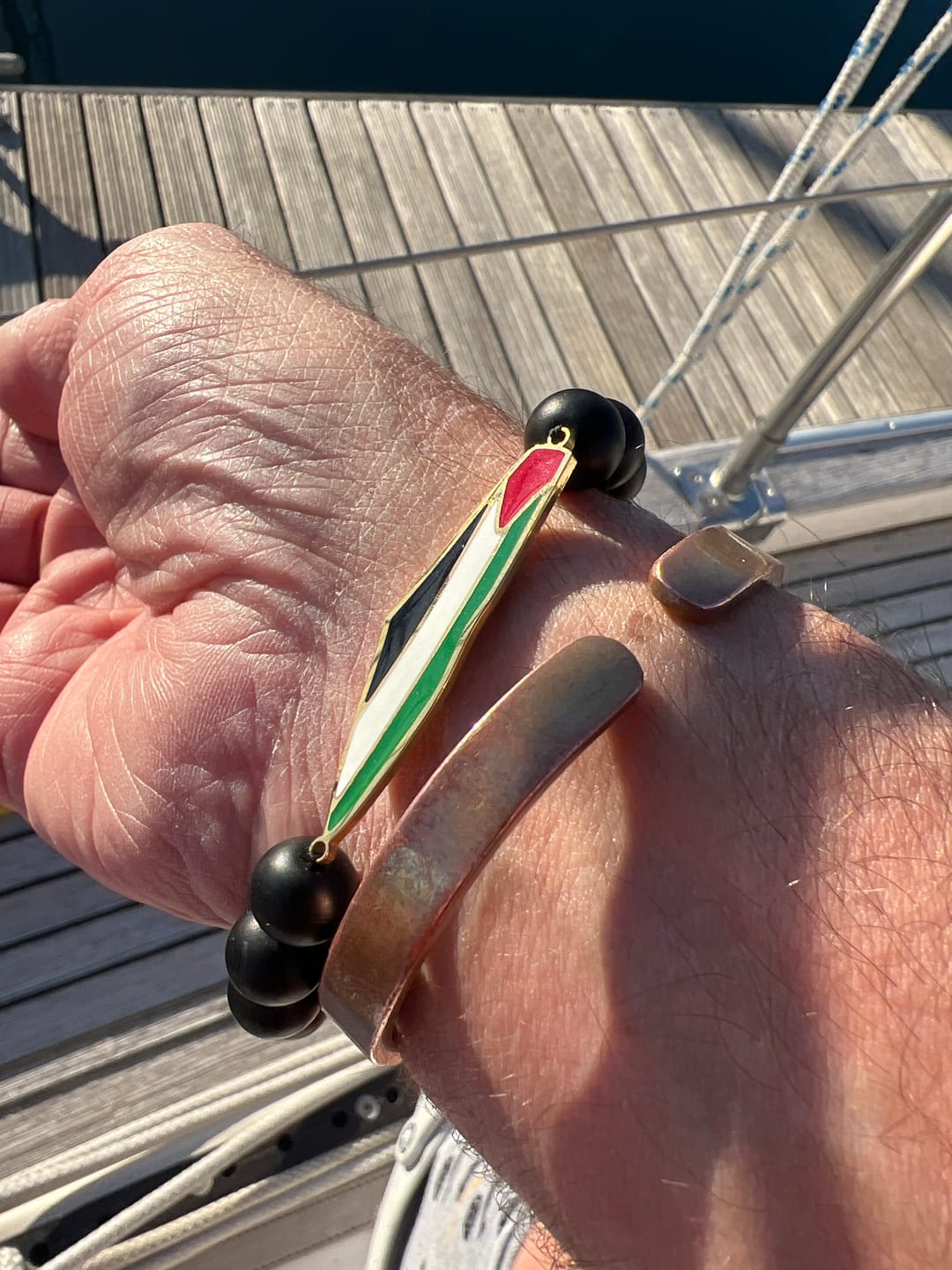 Customer photo review of Palestine Bead Bracelet