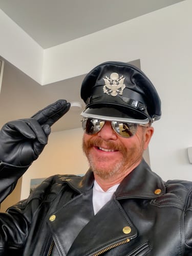 Customer photo review of Leather Military Cap