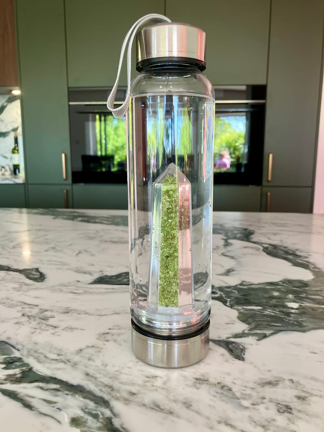 Customer photo review of Crystal Elixir Water Bottle