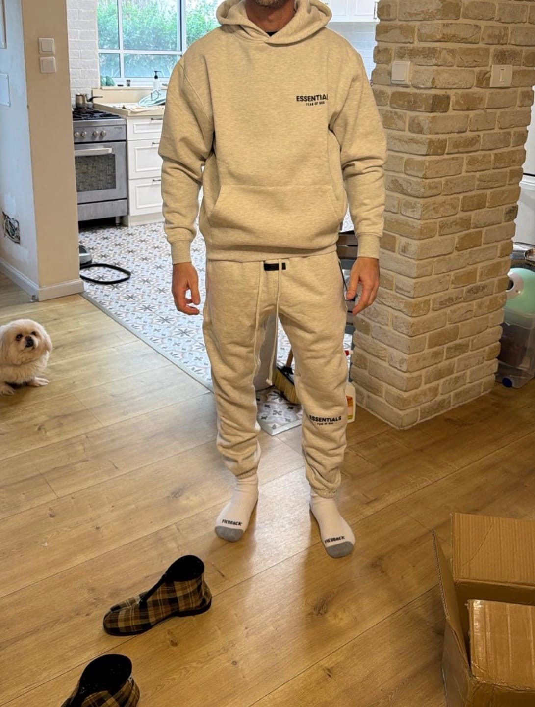 Customer photo review of ESSENTIALS | חליפה ארוכה - Grey