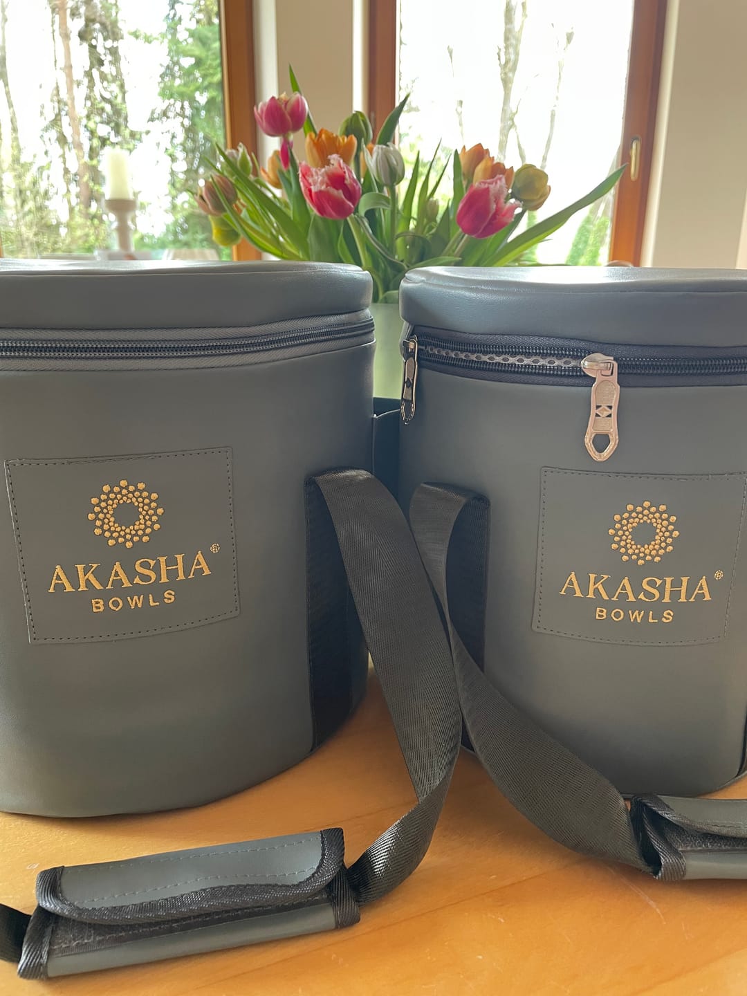 Customer photo review of Kristallklangschalen Taschen-Set (2-teilig) | AkashaBowls®