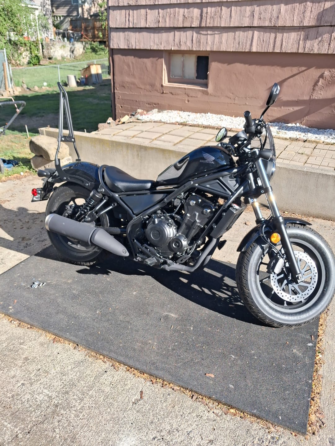 Customer photo review of Iron Born Blade 25" Sissy Bar with Foldable Luggage Rack for Honda Rebel 500/ABS Matte Black