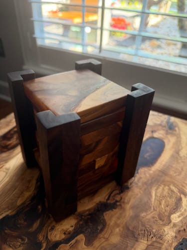 Customer photo review of 16.5x4x1" Silicone Mold For Epoxy Resin - Coaster Mold + Long Cheeseboards
