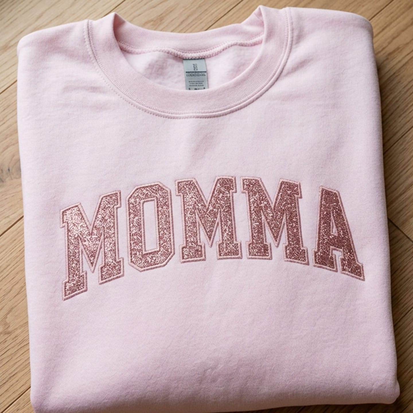 Customer photo review of Custom Embroidered Applique Glitter Mama Sweatshirt - Gift for Mom