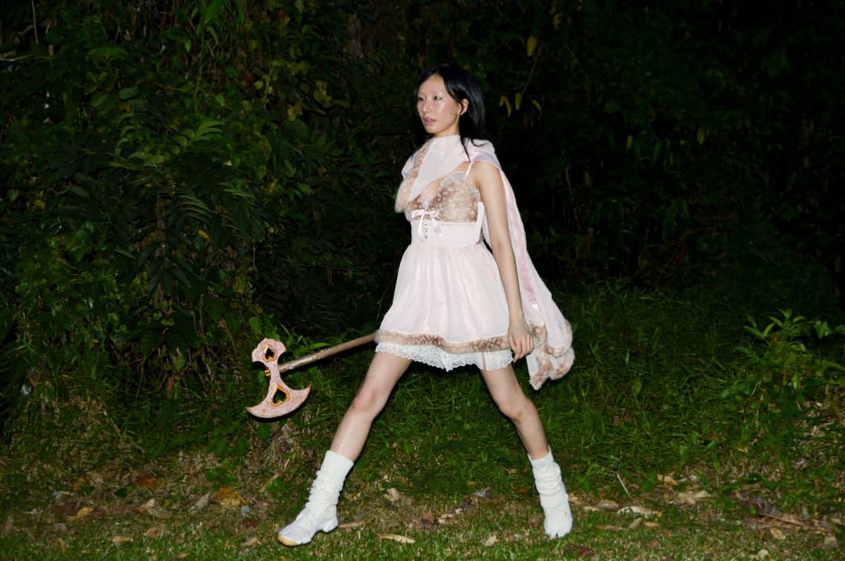 Customer photo review of Bambi Princess Fur Chiffon Dress (Pink)