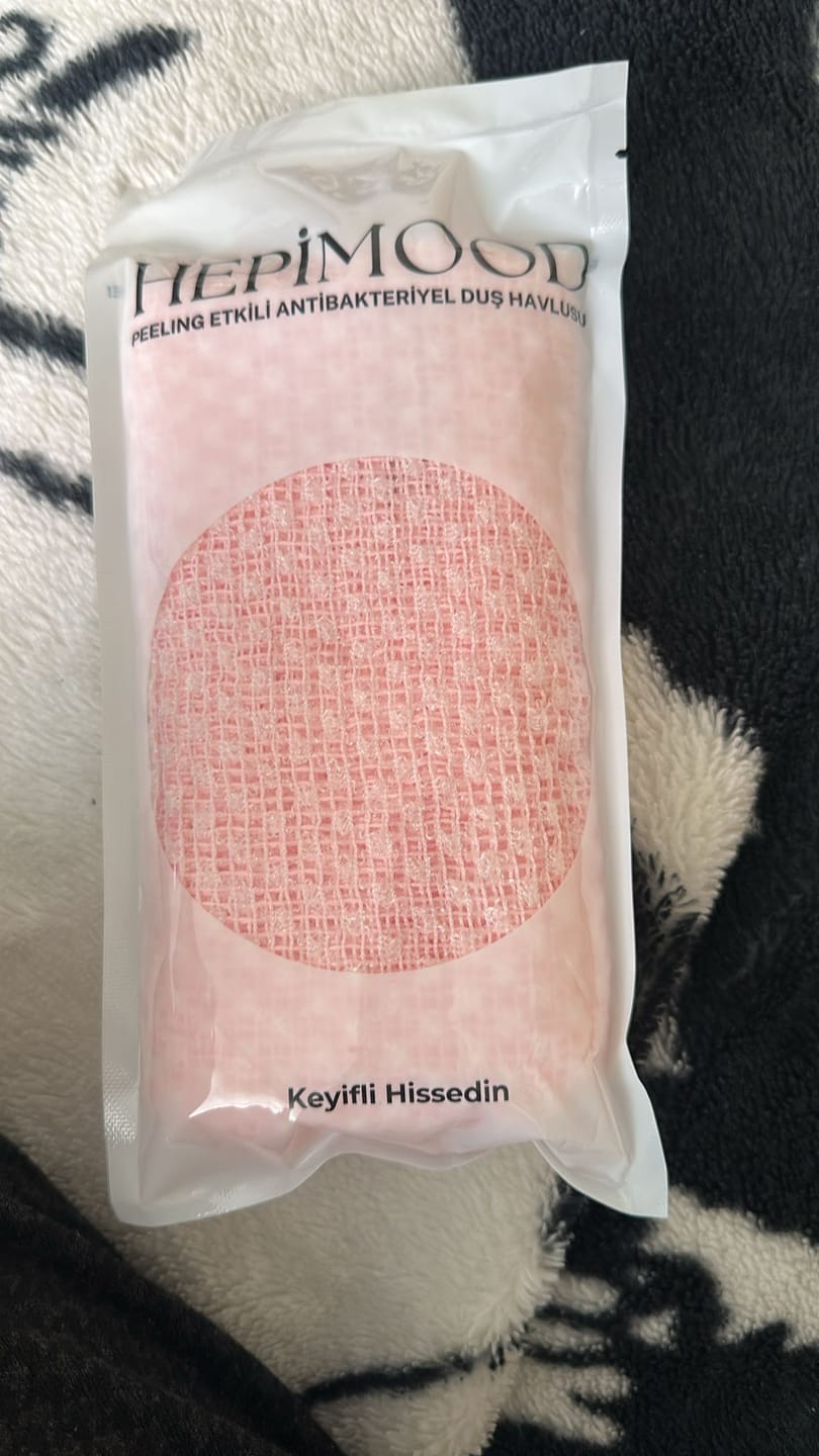 Customer photo review of HEPİMOOD PEELİNG ANTİBAKTERİYEL DUŞ HAVLUSU