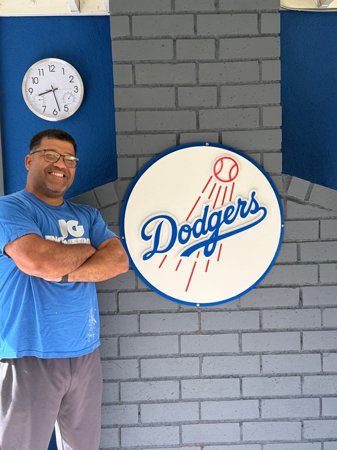 Customer photo review of Los Angeles Dodgers Crest 3D Metal Artwork