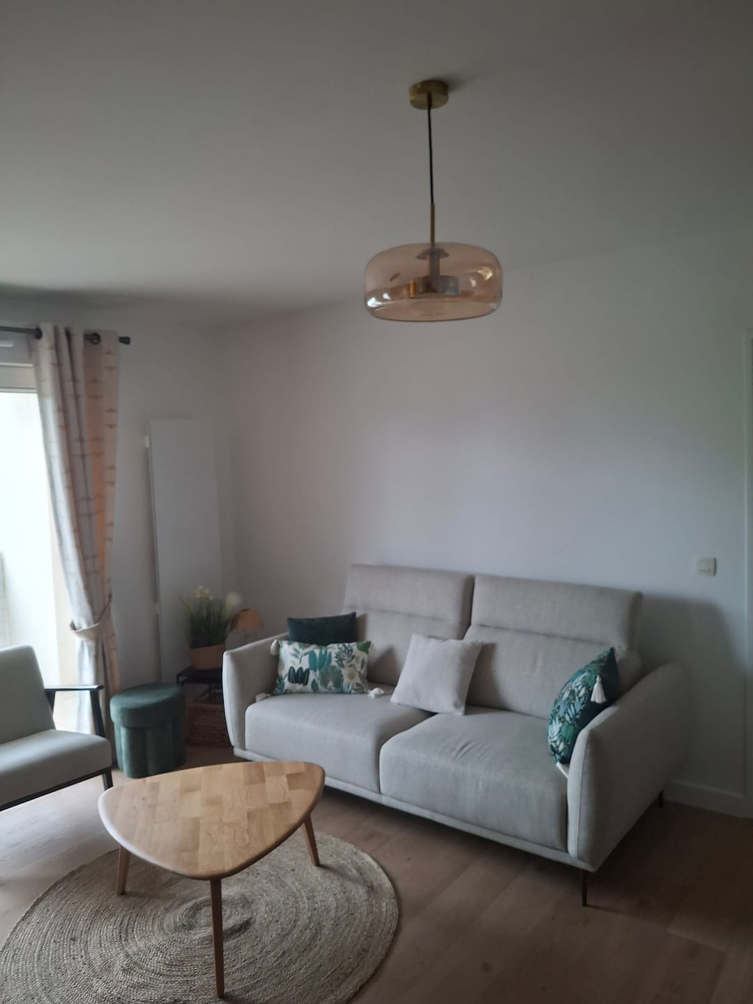Customer photo review of Suspension moderne en verre teinté NOVA | 1 Suspension