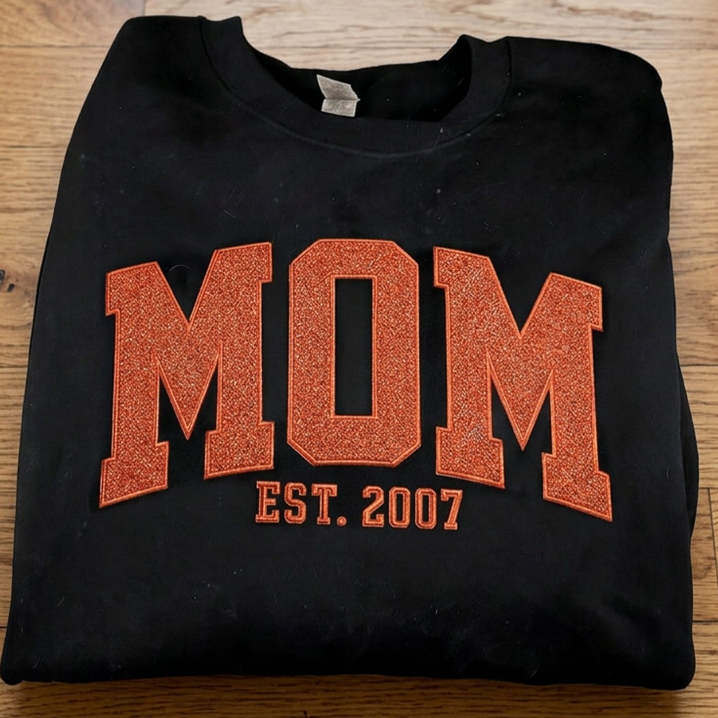 Customer photo review of Custom Embroidered Applique Glitter Mama Sweatshirt - Gift for Mom